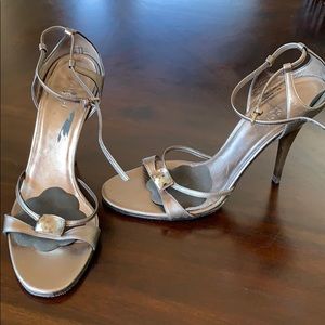 Gucci bronze stiletto sandals